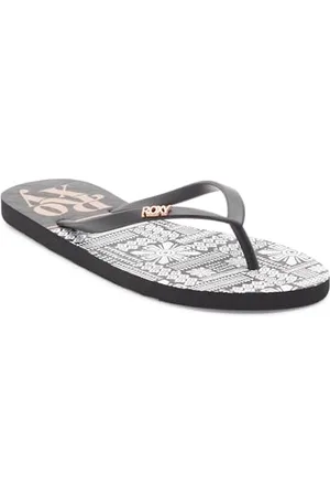 Roxy Damen Viva Stamp Sandale, Armor/White/Black, 38 EU