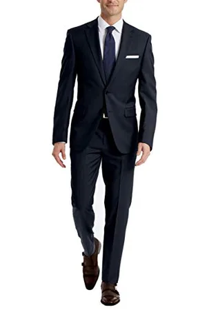 Calvin Klein Herren Anzughose Business-Anzug Hosen-Set, Marineblau, 38W / 32L
