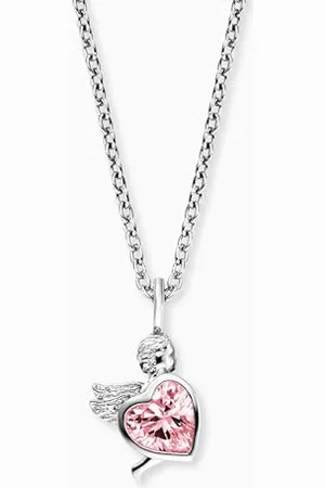 Engelsrufer Herzengel Mädchen Kinder Halskette aus Sterling Silber mit Anhänger in Silber - Karabinerverschluss - längenverstellbar - nickelfrei