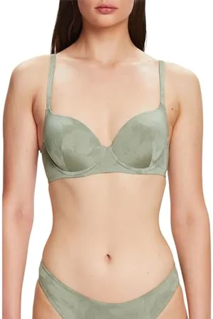 ESPRIT Damen Big Flower Deluster Sexy Pad Gepolsterter BH, Dusty Green, 85B EU
