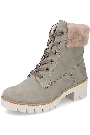 Rieker Damen Schnürstiefeletten X5718, Frauen Stiefeletten,uebergangsschuhe,uebergangsstiefel,Chukka Boots,schnürboots,grün (52),41 EU / 7.5 UK