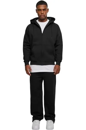 Urban classics Herren Jogginganzug Blanc Suit, lässiges Kapuzensweatshirt mit Jogginghose, black, 3XL