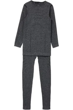 NAME IT Unisex Nknsilver Seamless Baselayer Set Fo Langarmshirt, , 122-134