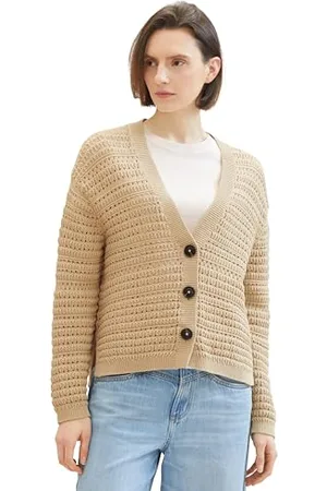 TOM TAILOR Damen Cardigan mit Struktur, , L