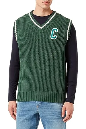 Champion Herren Rochester 1919 Bookstore-Cotton Knitted Winter-Edition V-Neck Vest Trikot, , XL