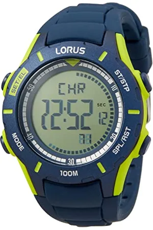 Lorus Kids Jungen-Uhr Chronograph Edelstahl und Kunststoff mit Silikonband R2365MX9