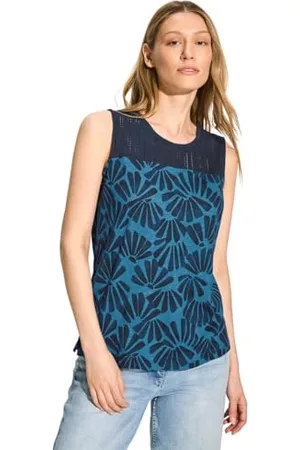 CECIL Damen B321621 Ajour Top mit Print, , XX-Large