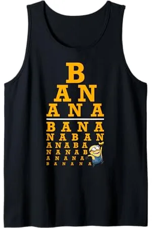 Minions Minions Banana Text Stack Tank Top