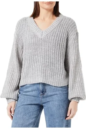 VERO MODA VMTHUNDER LS V-Neck Pullover GA BF