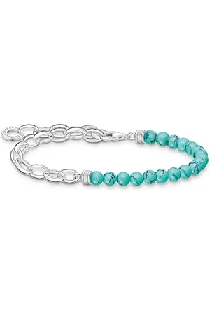 Thomas Sabo Armband mit blauen Perlen 925 Sterling Silber A2098-404-17-L17