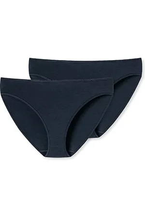 Schiesser Damen - Tai Slip - 2er Pack (XL Dunkelblau)
