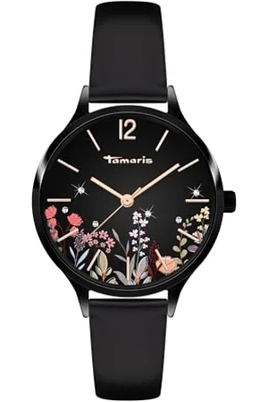 Tamaris Damen Analog Quarz Uhr mit Leder Armband TT-0143-LQ