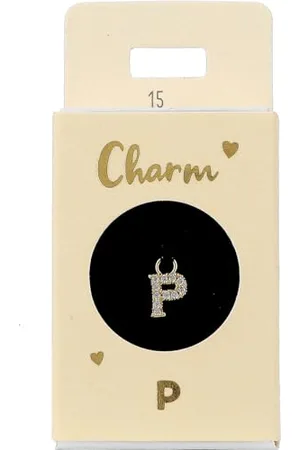 Depesche 11834-015 Charm Buchstabe P, vergoldeter Anhänger für Halsketten, Armband und Ohrringe, ideal als kleines Geschenk
