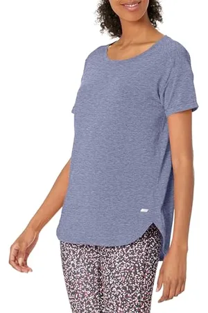 Amazon Damen Leichtes Fitness-T-Shirt mit Rundhalsausschnitt und lockerer Passform (in Übergröße erhältlich), , L