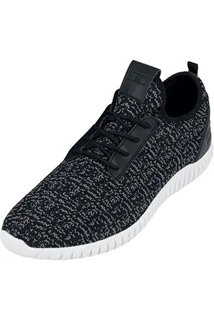 Urban classics Unisex-Erwachsene Knitted Light Runner Shoe Sneaker, Black/Grey/White