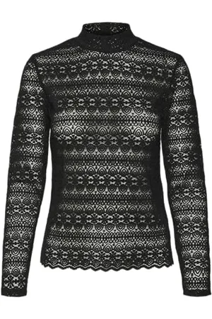 VERO MODA VMZOE LS LACE HIGH Neck TOP JRS NOOS
