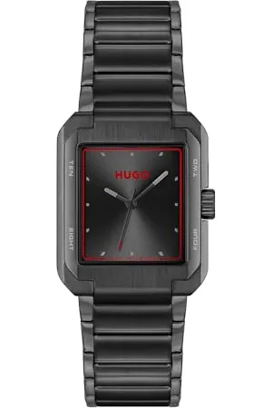 HUGO BOSS Uhr mit DREI-Zeiger-Quarzwerk für Herren Kollektion #Thrive ANALOG mit Schwarzes Edelstahlarmband - 1530383