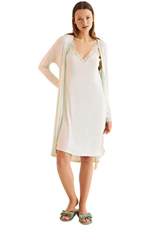 Women secret Damen Midi-Bademantel Robe, , 36