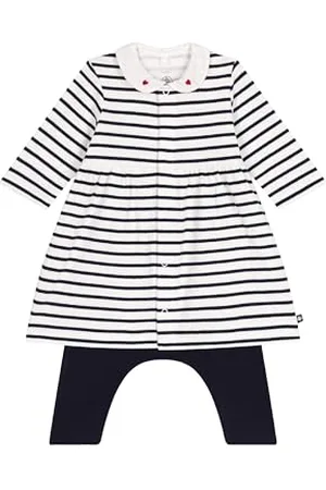 Petit Bateau A0BBU Langarmkleid Und Leggings Baby Mädchen 12 Monate