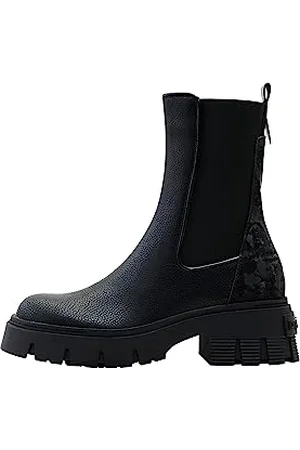 Desigual Damen Shoes_Base Chelsea Mid Calf Boot, Black, 40 EU