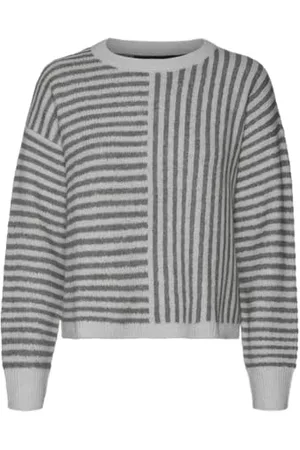 VERO MODA Damen VMURANUS LS Oneck Cropped Pullover GA BF Strickpullover, , XL