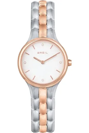 Breil Uhr Damen IVY Ziffernblatt Weiss Bewegung NUR Zeit Quartz e Bracelet Stahl TW1889