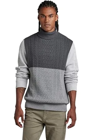 G-Star RAW Herren Cable Color Block Loose Turtle Knit Pullover