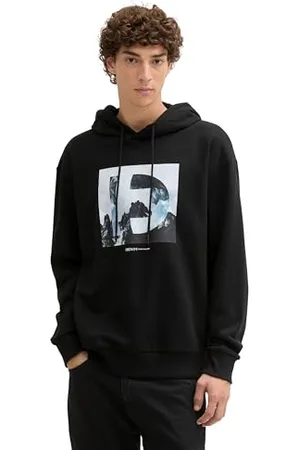 TOM TAILOR Herren Hoodie Sweatshirt mit Fotoprint, , XL
