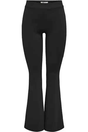 ONLY Damen Onlpaige Hw Mel Flared Pant PNT Hose, Black, XL x 32L