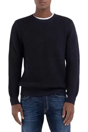 Replay Herren Pullover aus Baumwolle, (Blau), 3XL