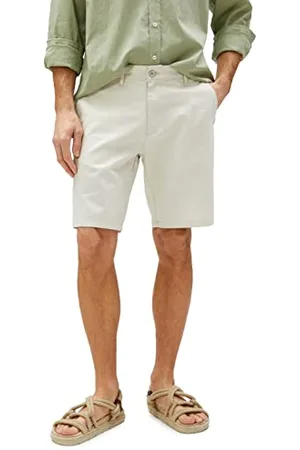 Koton Men Linen Blend Bermuda Shorts Buttoned Pocket Detailed