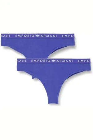 Emporio Armani Damen Iconic Logoband 2-Pack Brasilian Halber Slip, , S
