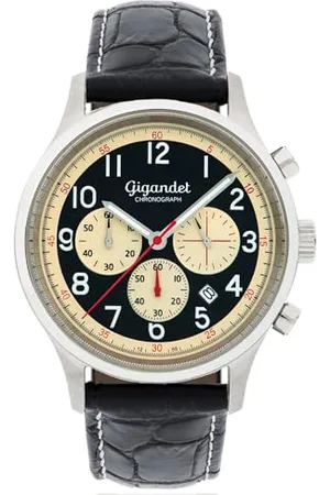 Gigandet Herren Analog Japanisches Quarzwerk Uhr mit Leder Armband AVG50-07