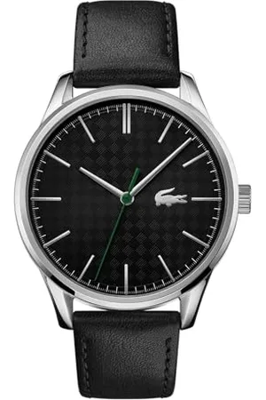 Lacoste Analog Quarzuhr für Herren Kollektion Vienna mit Schwarzes Lederarmband - 2011047