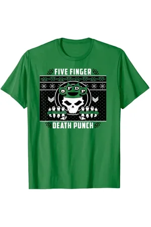 Five Finger Death Punch 5FDP - Knucklehead Green Holiday T-Shirt