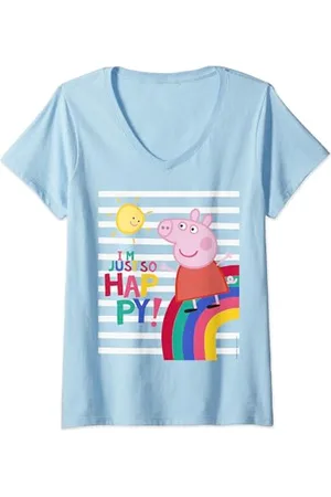 Peppa Pig Happy T-Shirt mit V-Ausschnitt