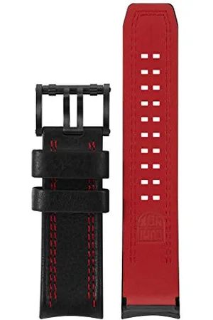 Luminox Tony Kanaan Series Herren Uhrenarmband aus Edelstahl und Leder, Farbe: , zu der Uhrenserie Toni Kanaan 1181, 1195, Bandbreite: 26 mm, FEX.1180.20B.1.K