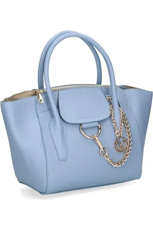 Caprice Damen Henkeltasche aus Leder Mittelgroß, Blau , 1