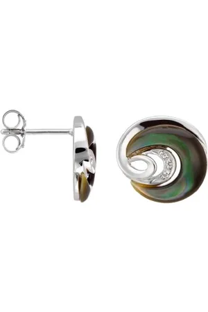 ORPHELIA Damen-Ohrstecker 925 Sterling Silber Perlmutt Zirkonia ZO-5987