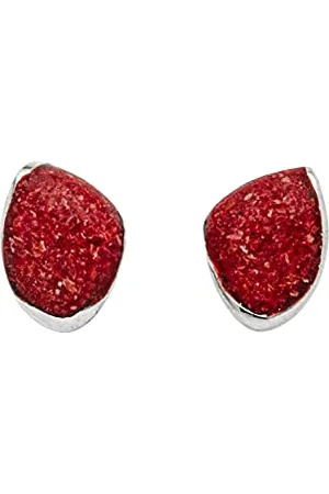 DUR Schmuck Ohrstecker KORALLENINSEL Koralle Silber 925/- rhodiniert (O5316)
