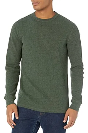 Amazon Herren Langärmeliges Waffel-Shirt, Schmale Passform, , M