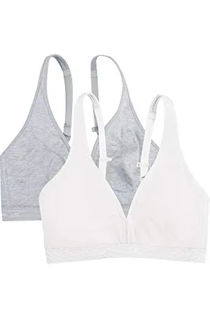 Fruit Of The Loom Damen Wirefree Cotton Bralette BH, Undurchsichtige, , 85A (2er Pack)