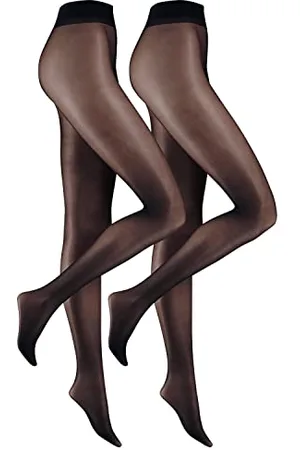Camano Damen Online Women 3D Premium Natural Tights 20 DEN 2p, Black, 48-50