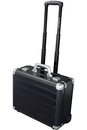 Alumaxx 45167 Business Trolley Galaxy, Trolleykoffer Aluminium, Reisekoffer mit Schloss, Businesstrolley mit Overnight Fach, Alu Koffer mit Inlay für 13" Geräte, , Koffer 37 x 46 x 20 cm