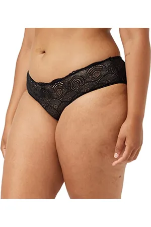 Wonderbra Damen Slip aus verführerischer Allover-Spitze , Shorty Briefschwarz, L