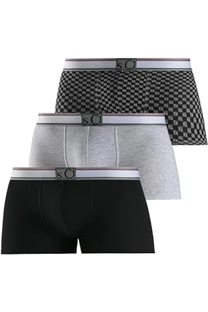 QS by s.Oliver Herren Hipster im 3er-Pack, schwarz grau AOP