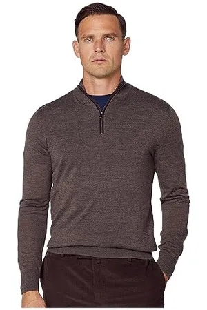 Hackett Herren Merino Silk Hzip Pullover, , XXL