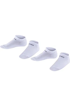 ESPRIT Unisex Kinder Sneakersocken Foot Logo Multipack K Sn Baumwolle kurz einfarbig 2 Paar, , 23-26