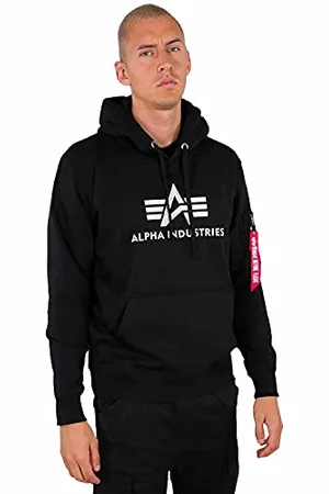 Alpha Industries Herren 3D Logo Hoody Kapuzensweat Kapuzenpullover, Black, M