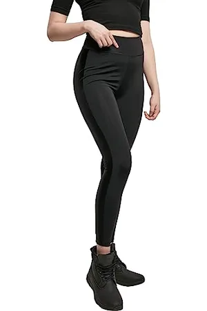 Urban classics Damen TB4556-Ladies Highwaist Shiny Stripe Leggings, , L